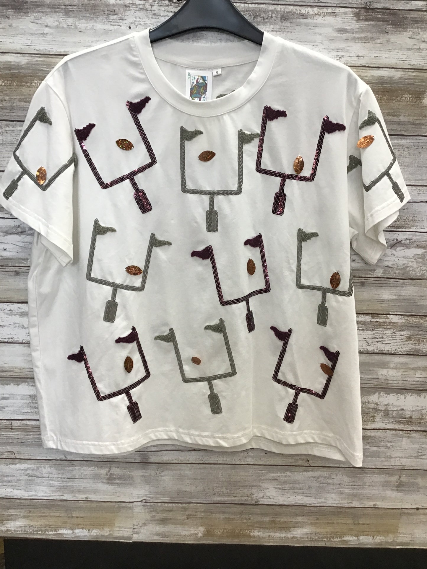 Maroon & Grey Field Goal Tee
