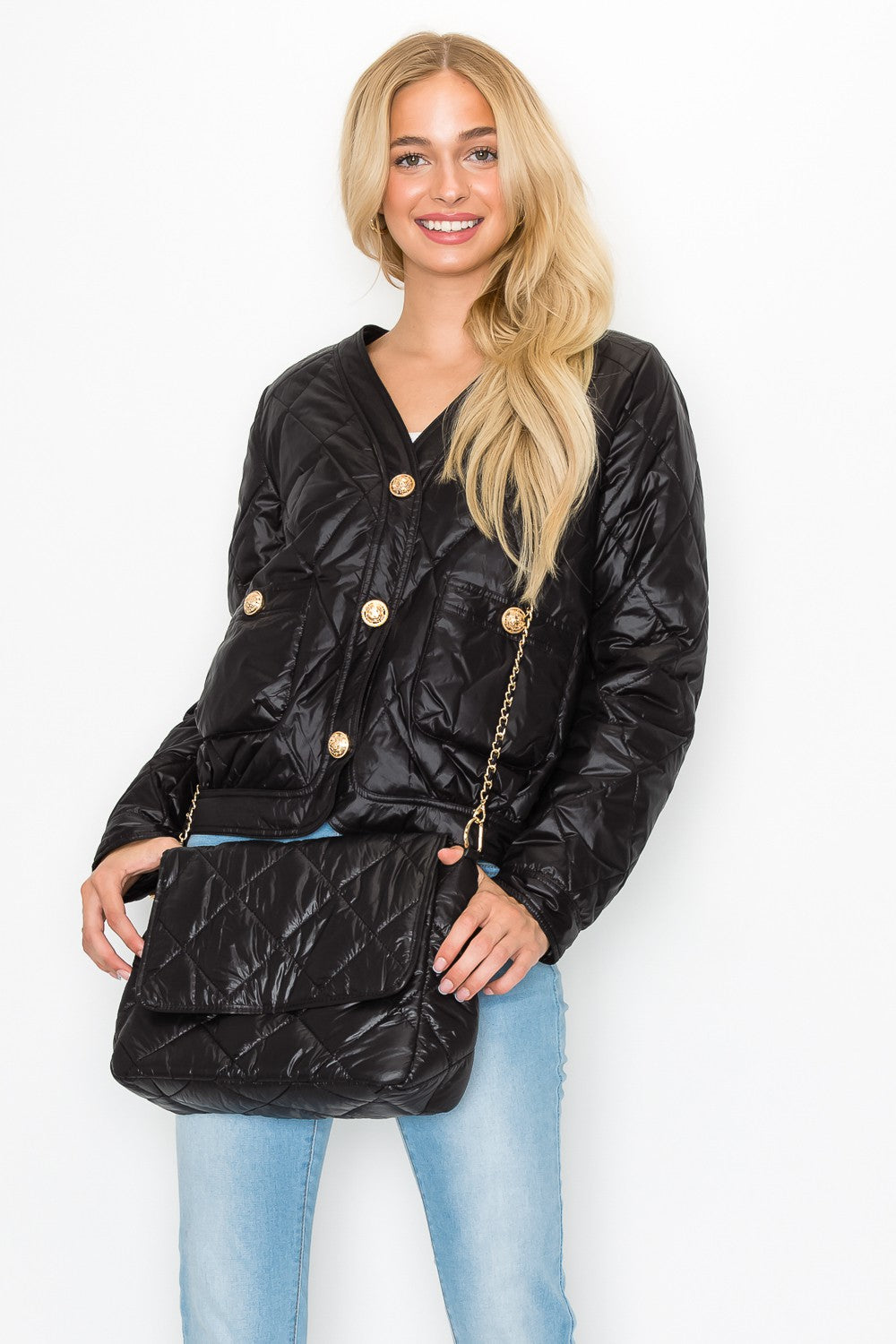 Johya Puffer Jacket and Matching Crossbody Bag