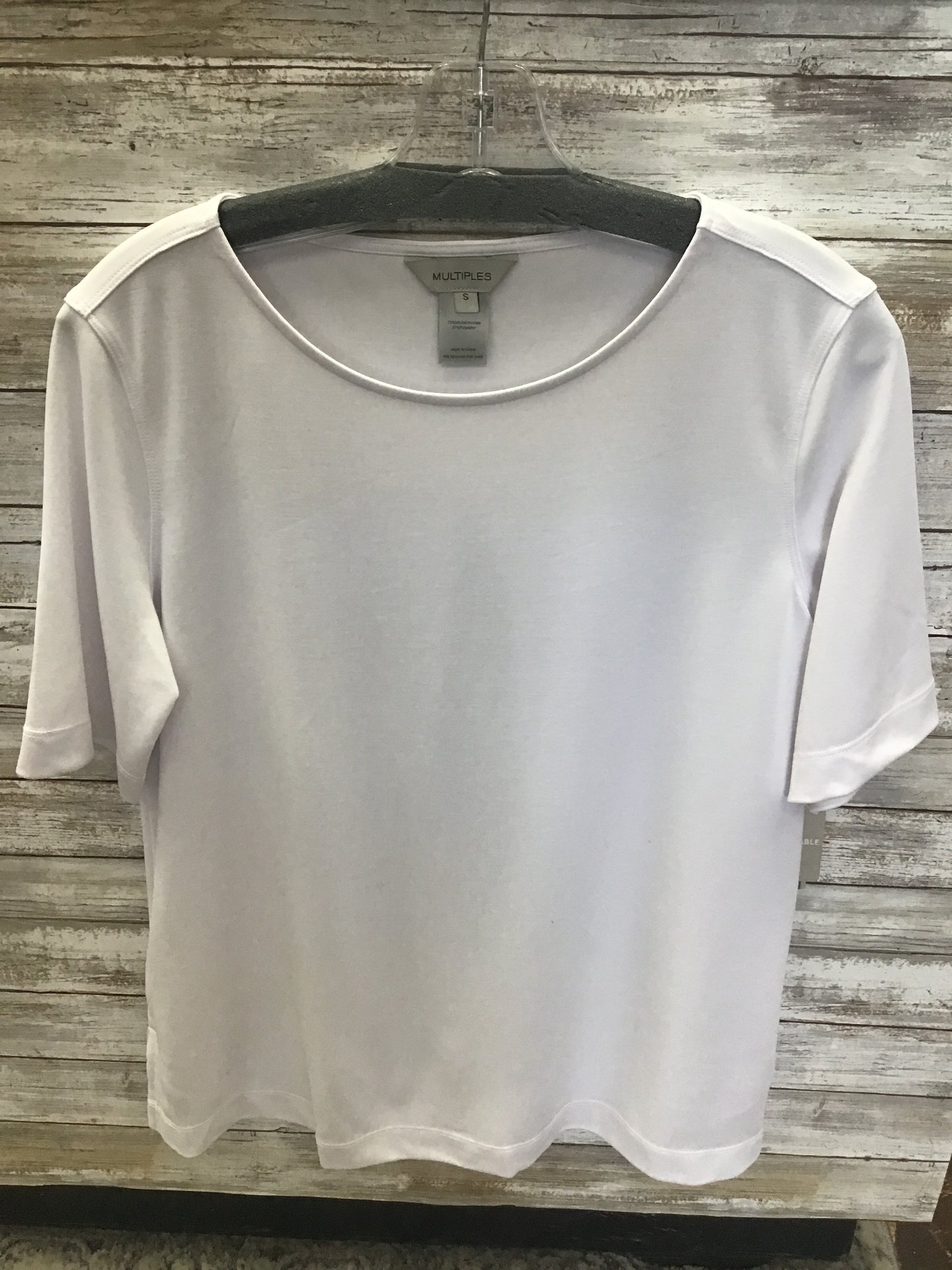 Elbow Sleeve Scoop Neck Top