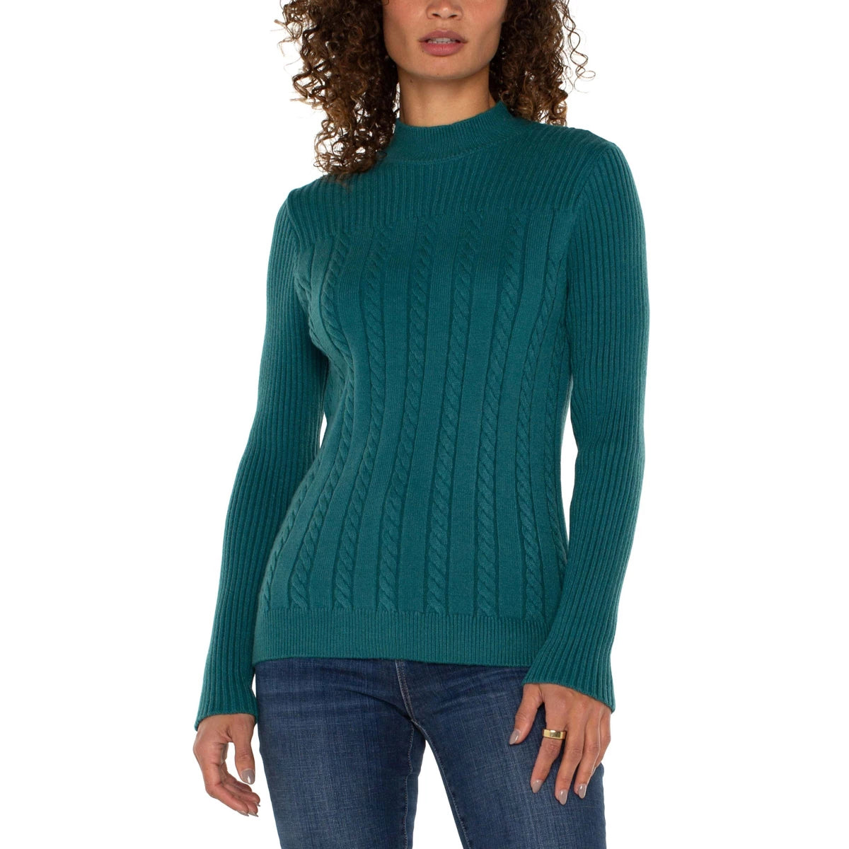 Long Sleeve Mock Neck Sweater