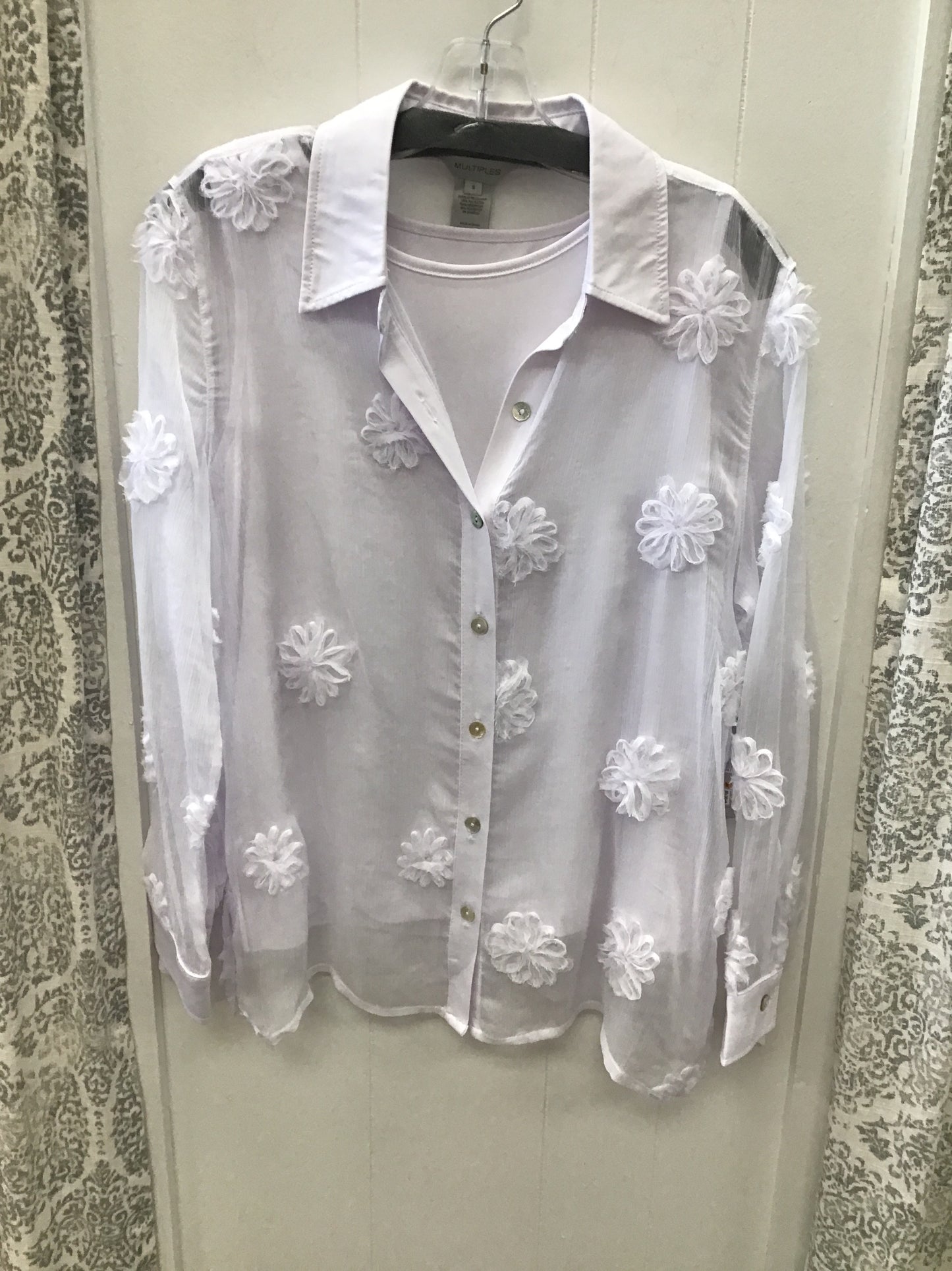Cuffed Sleeve Button Shirt With Tank