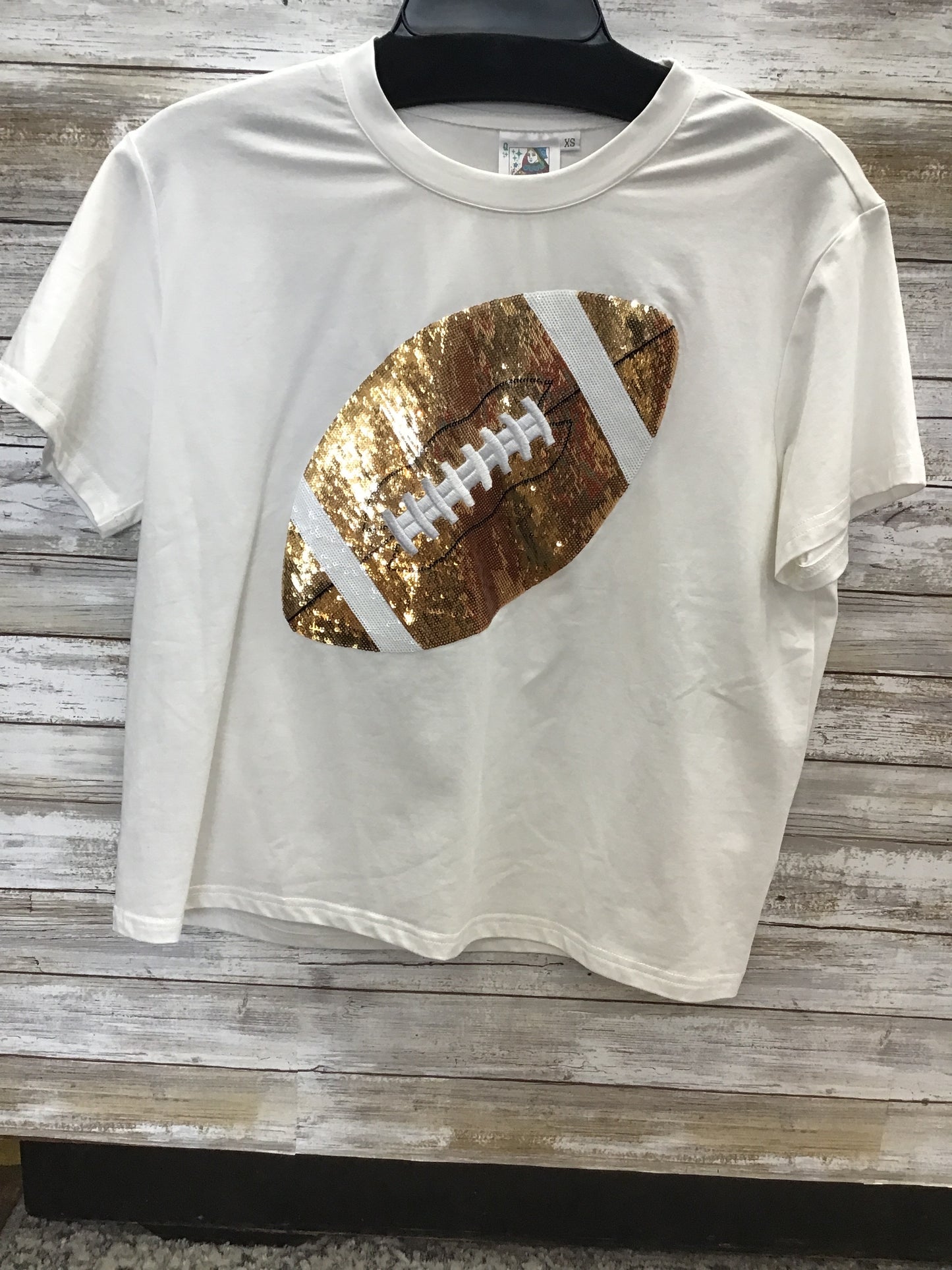 Gold Football Tee