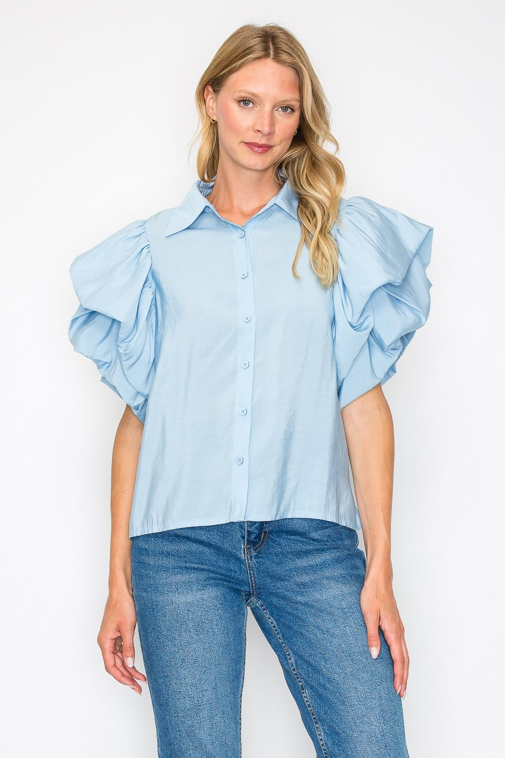 Wrynn Woven Ruffled Top
