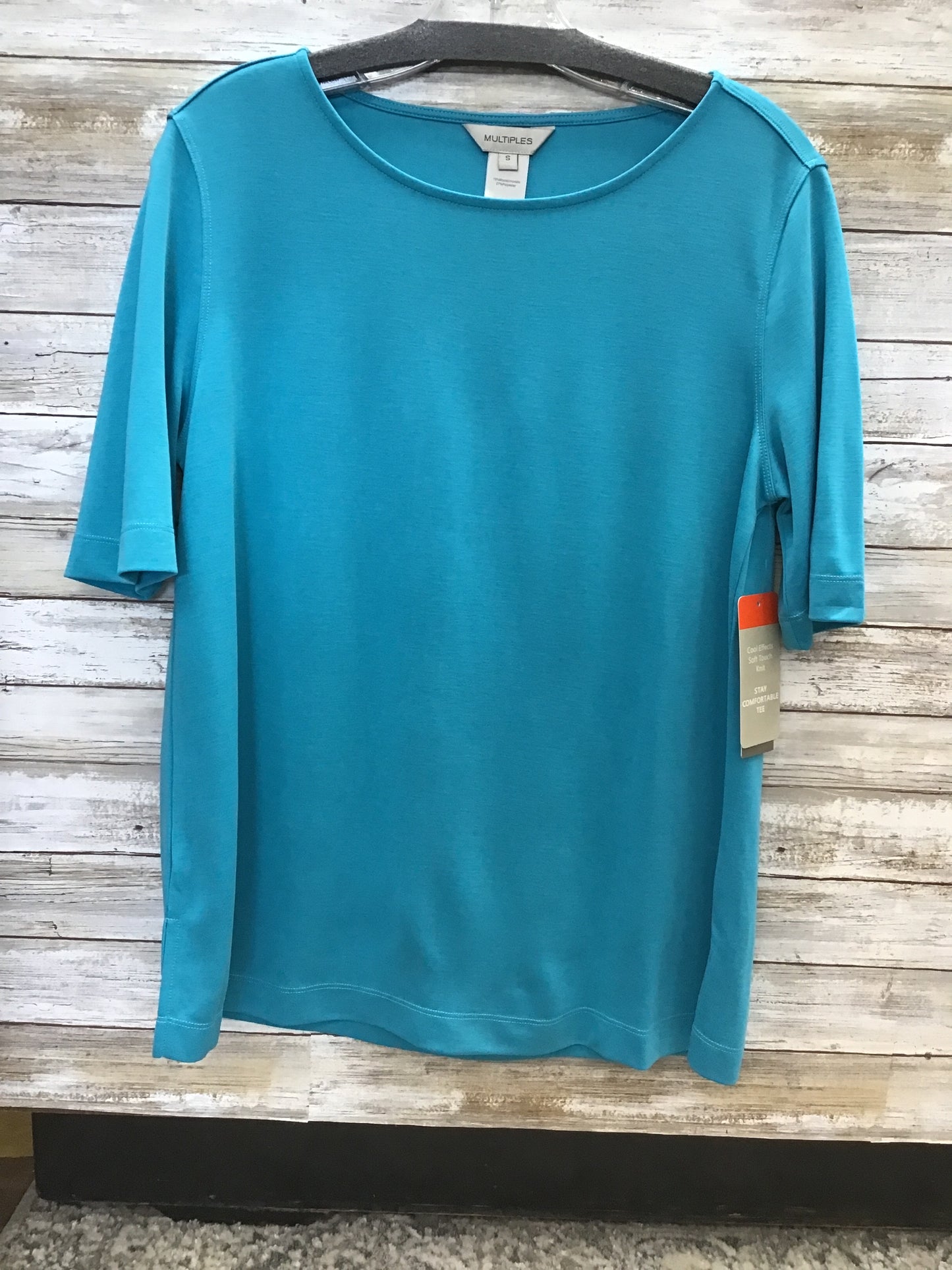 Elbow Sleeve Scoop Neck Top