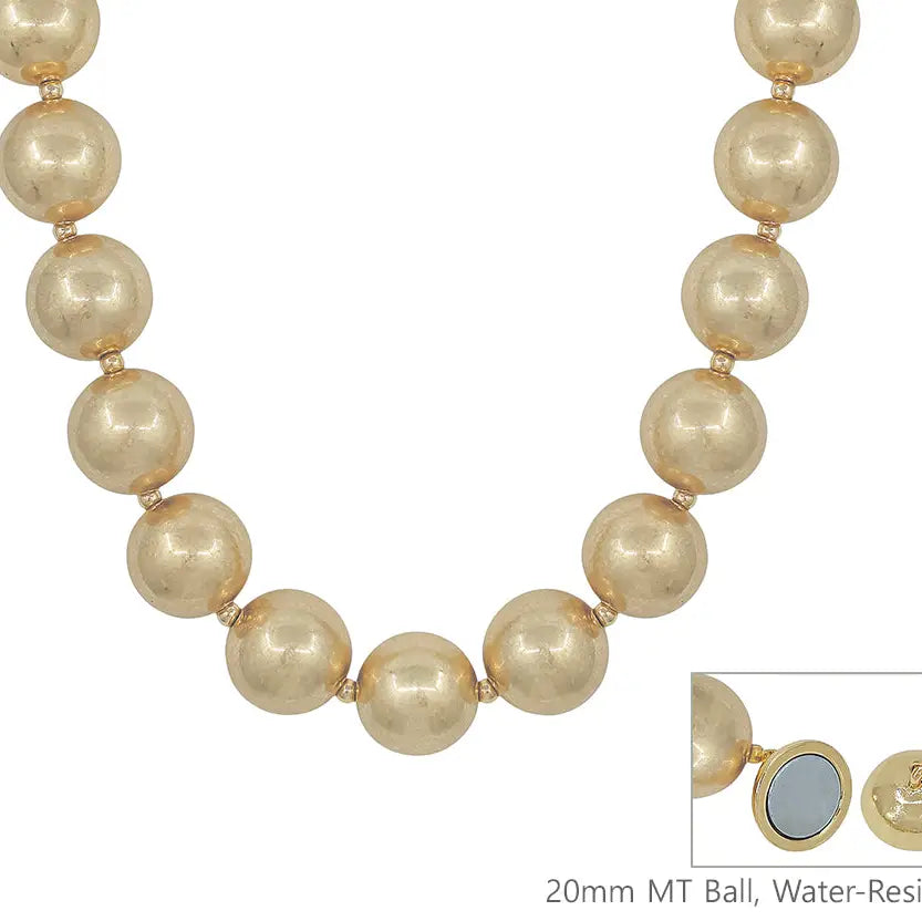 Worn Beaded Magnetic Closure Necklace