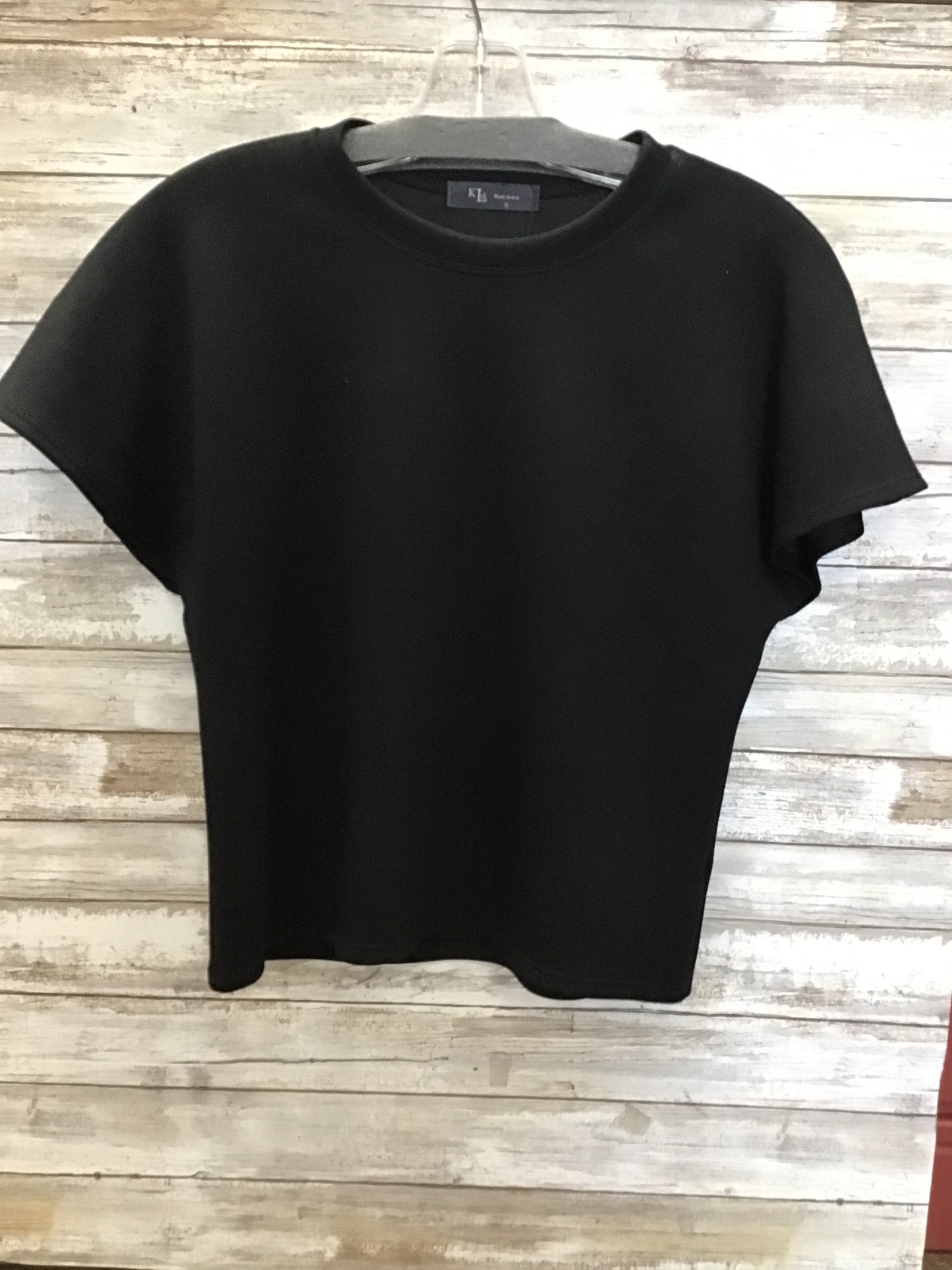 Flared Short Sleeve Scuba Top