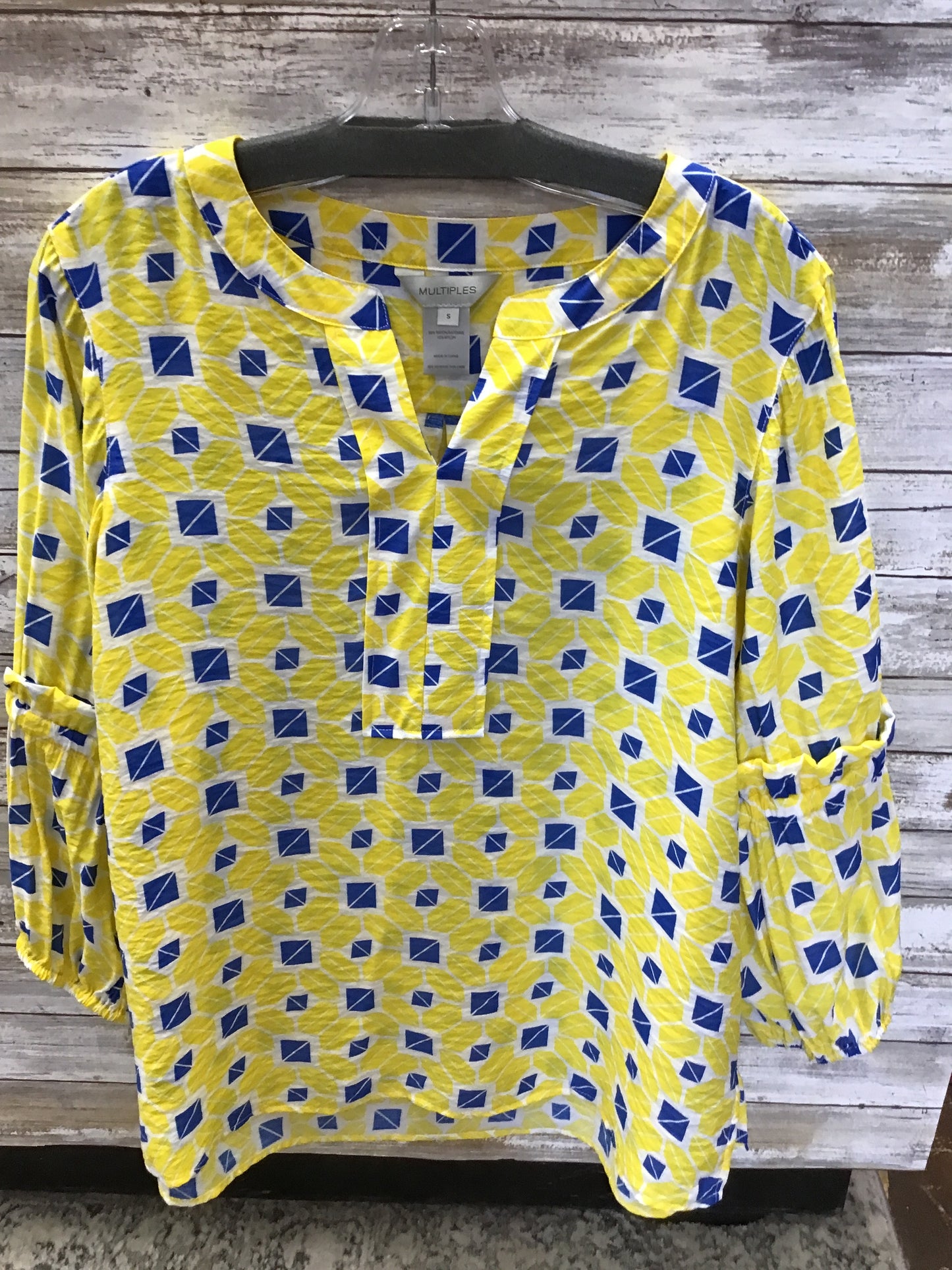 V-Neck Band Collar Top