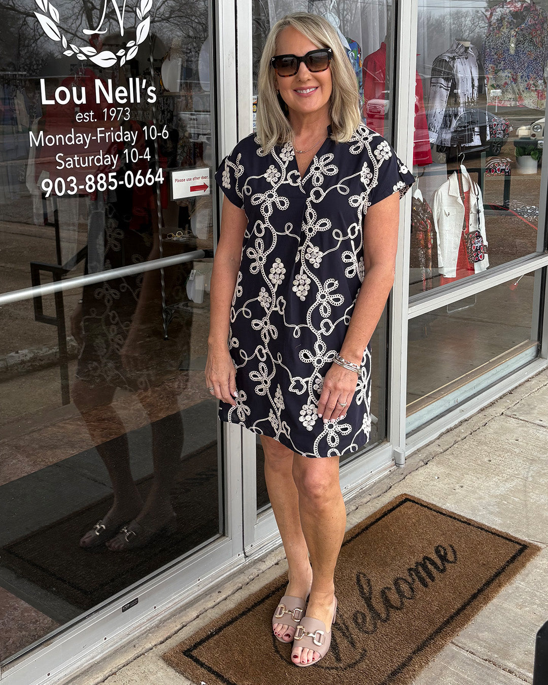 Short Sleeve Embroidered Dress
