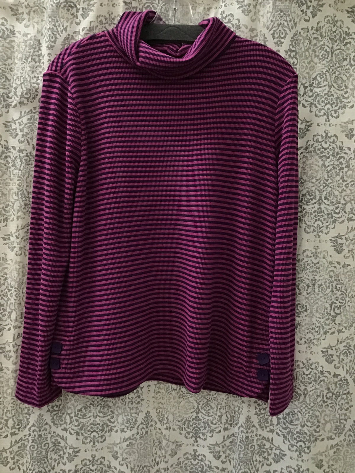 Turtleneck Side Button Top