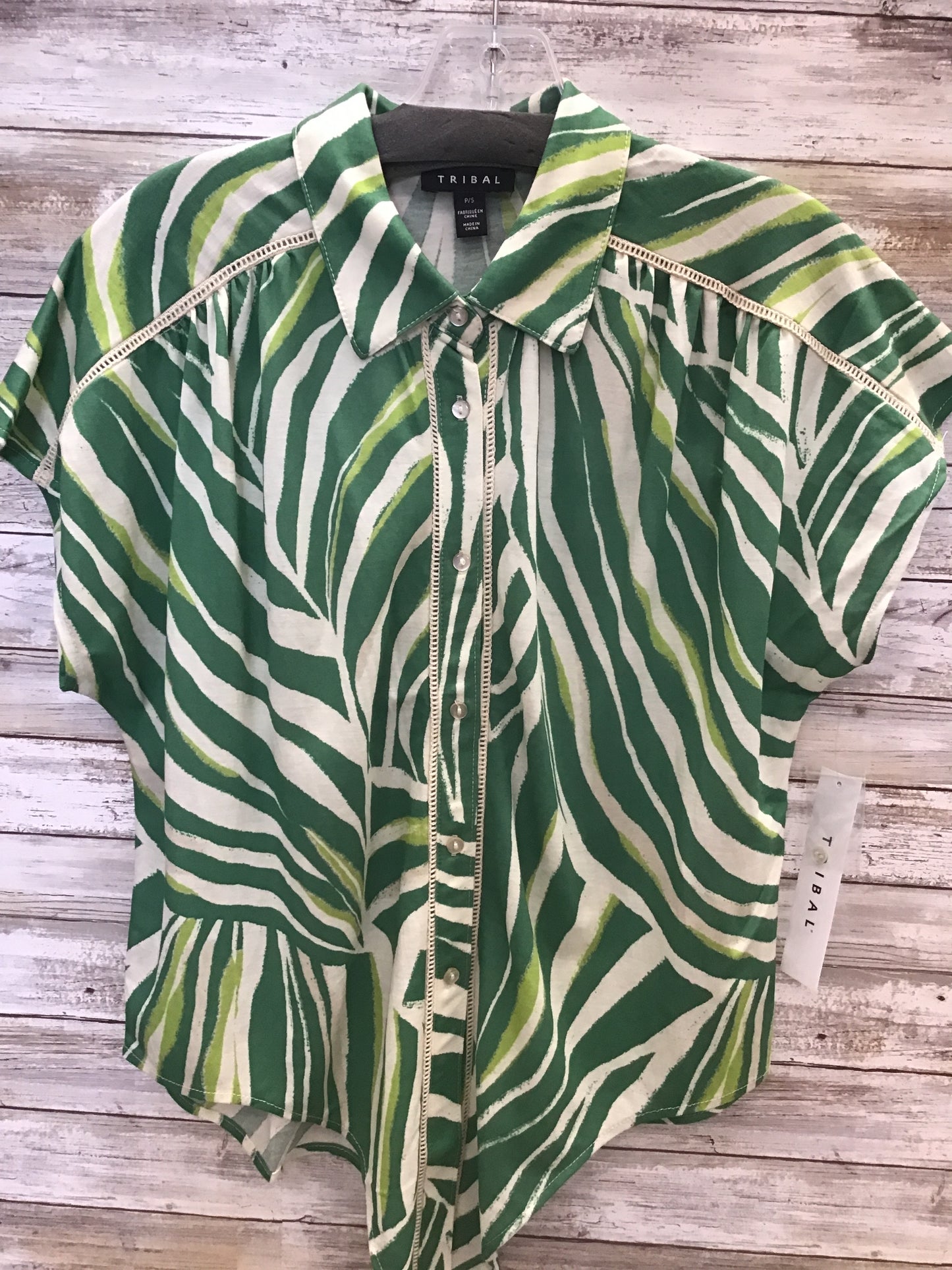 Tie Front Short Sleeve Short
