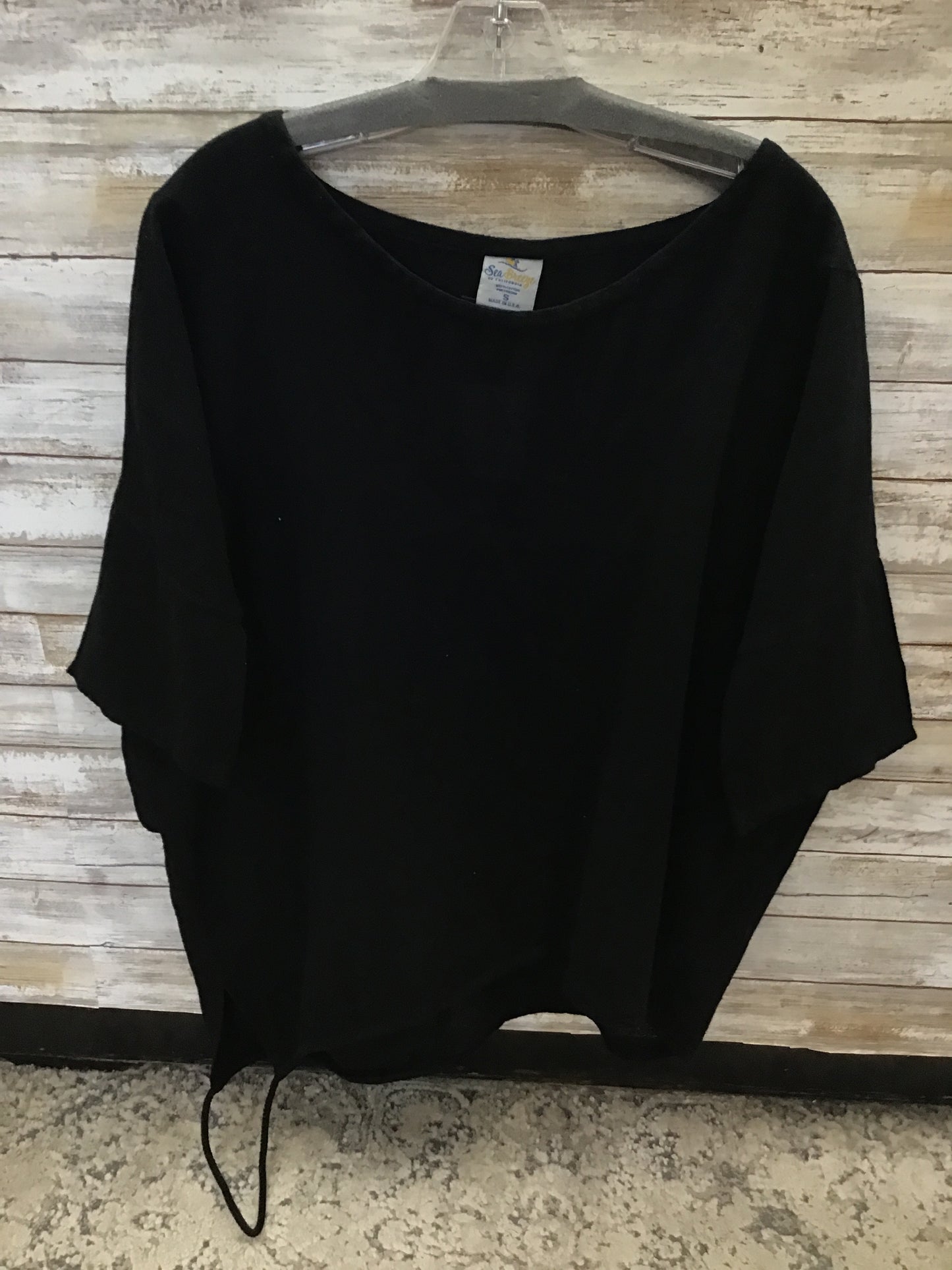 Black Drawstring Top