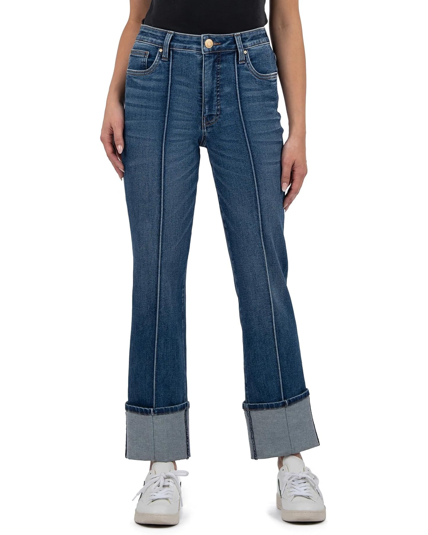 Fay High Rise Straight Leg Roll Up