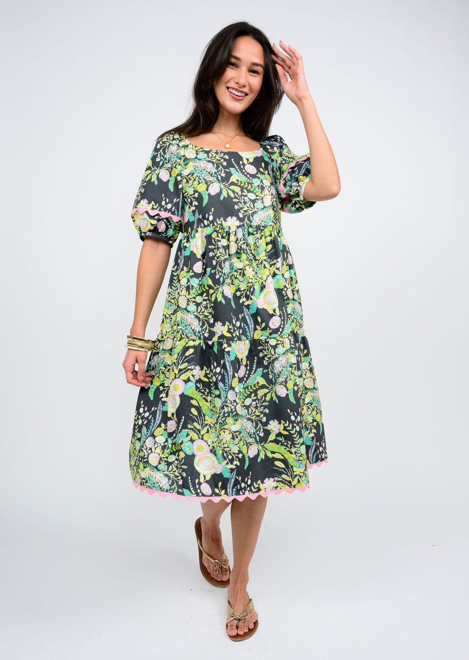 Tropical Burst of Flowers Dress