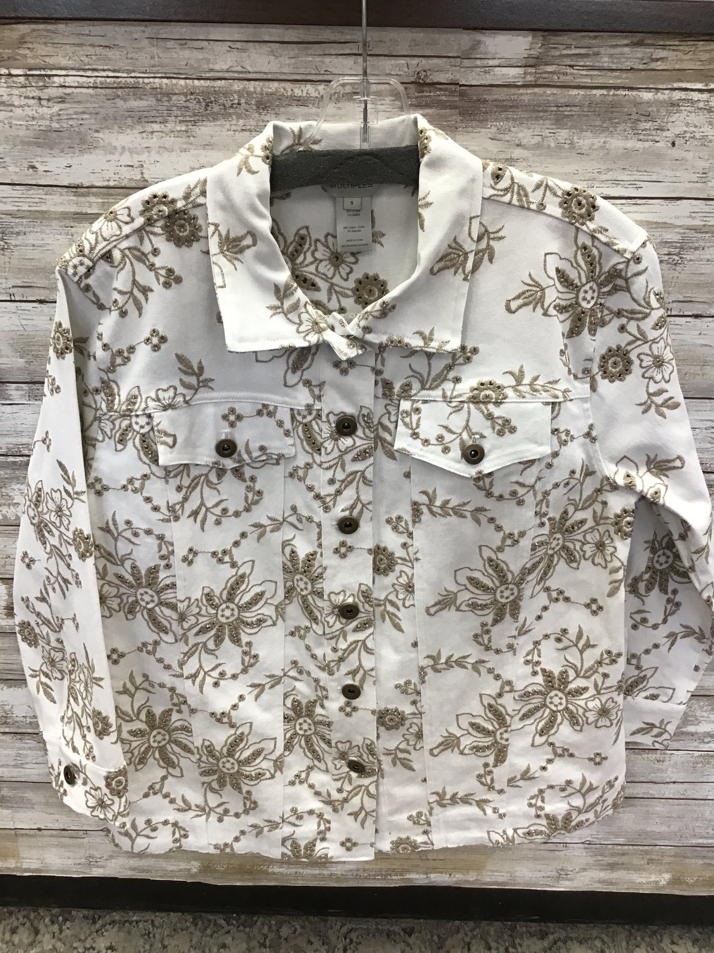 Cuffed Button Up Jean Jacket