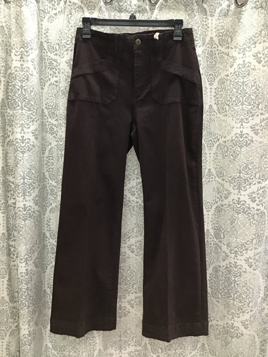 Cropped Wide Leg Pants w/ Ractangular Patch Pockets
