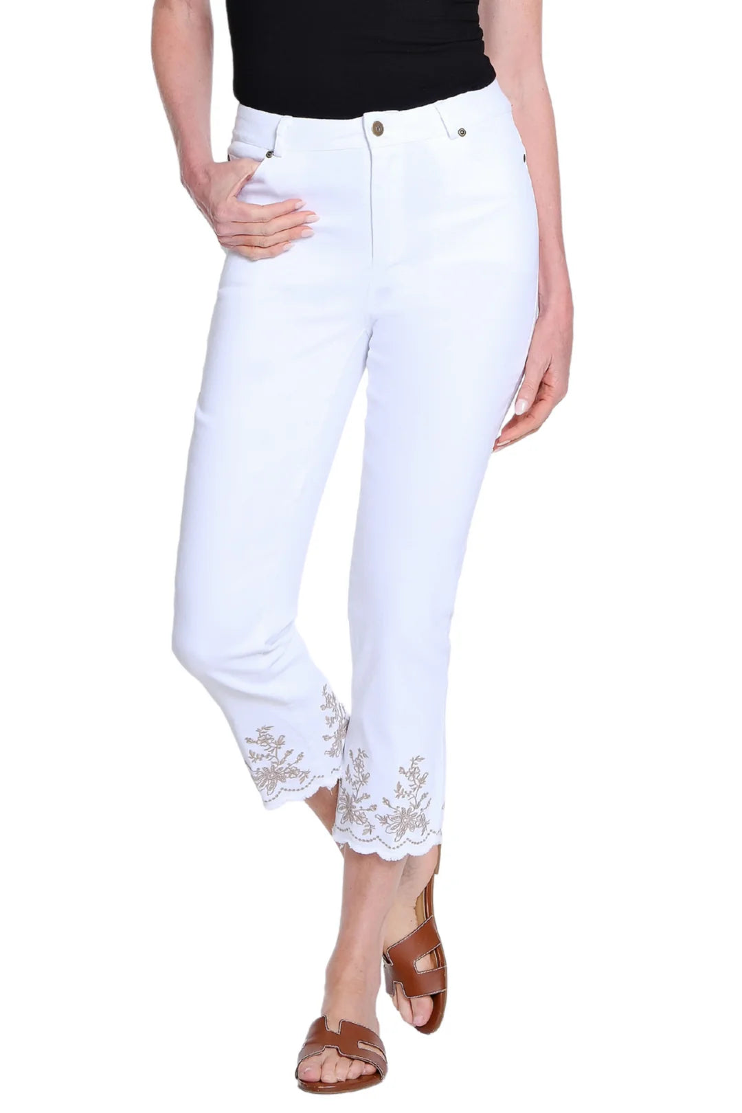 Fringed Hem Crop Jean