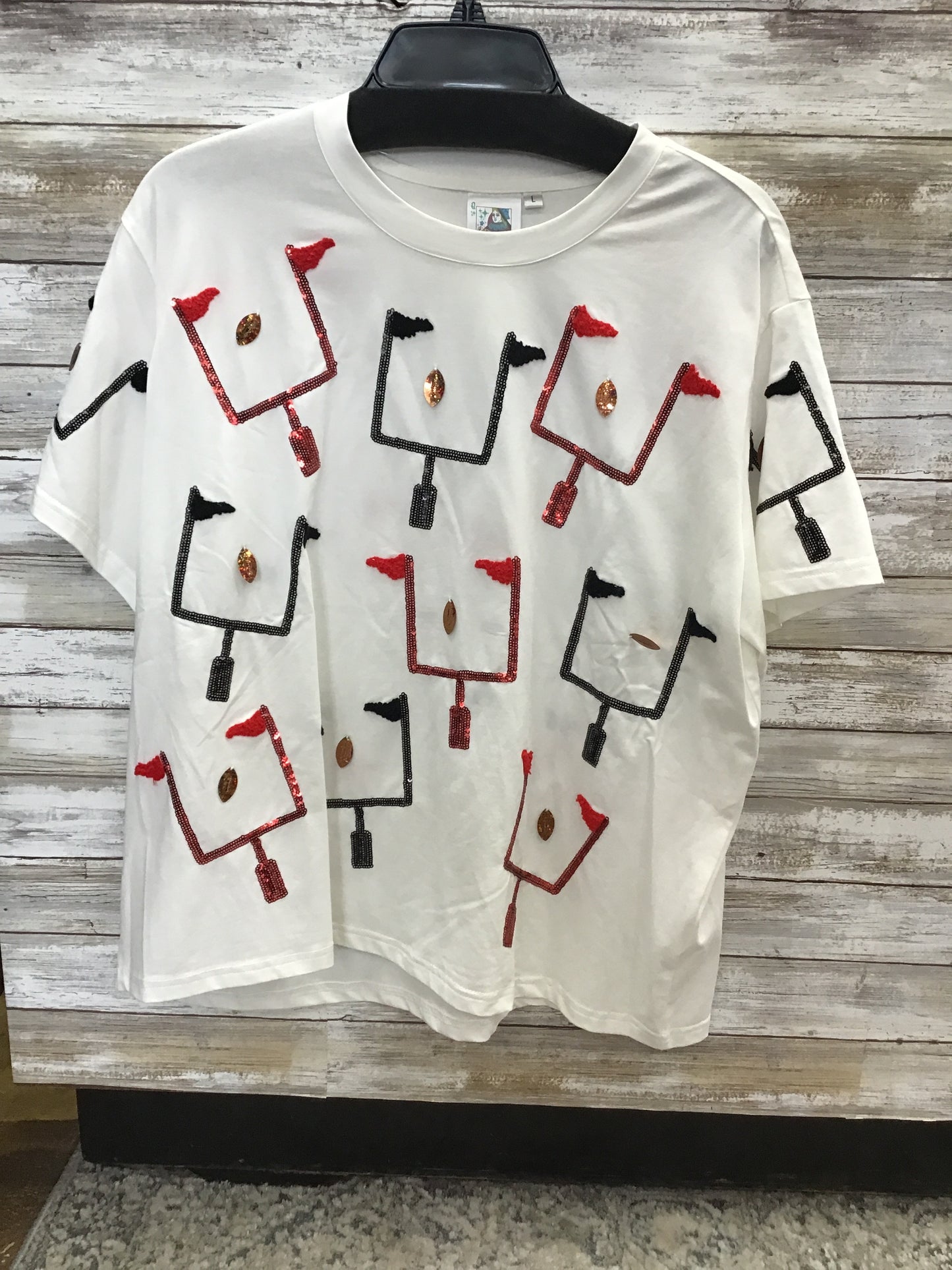 Black & Red Field Goal Tee