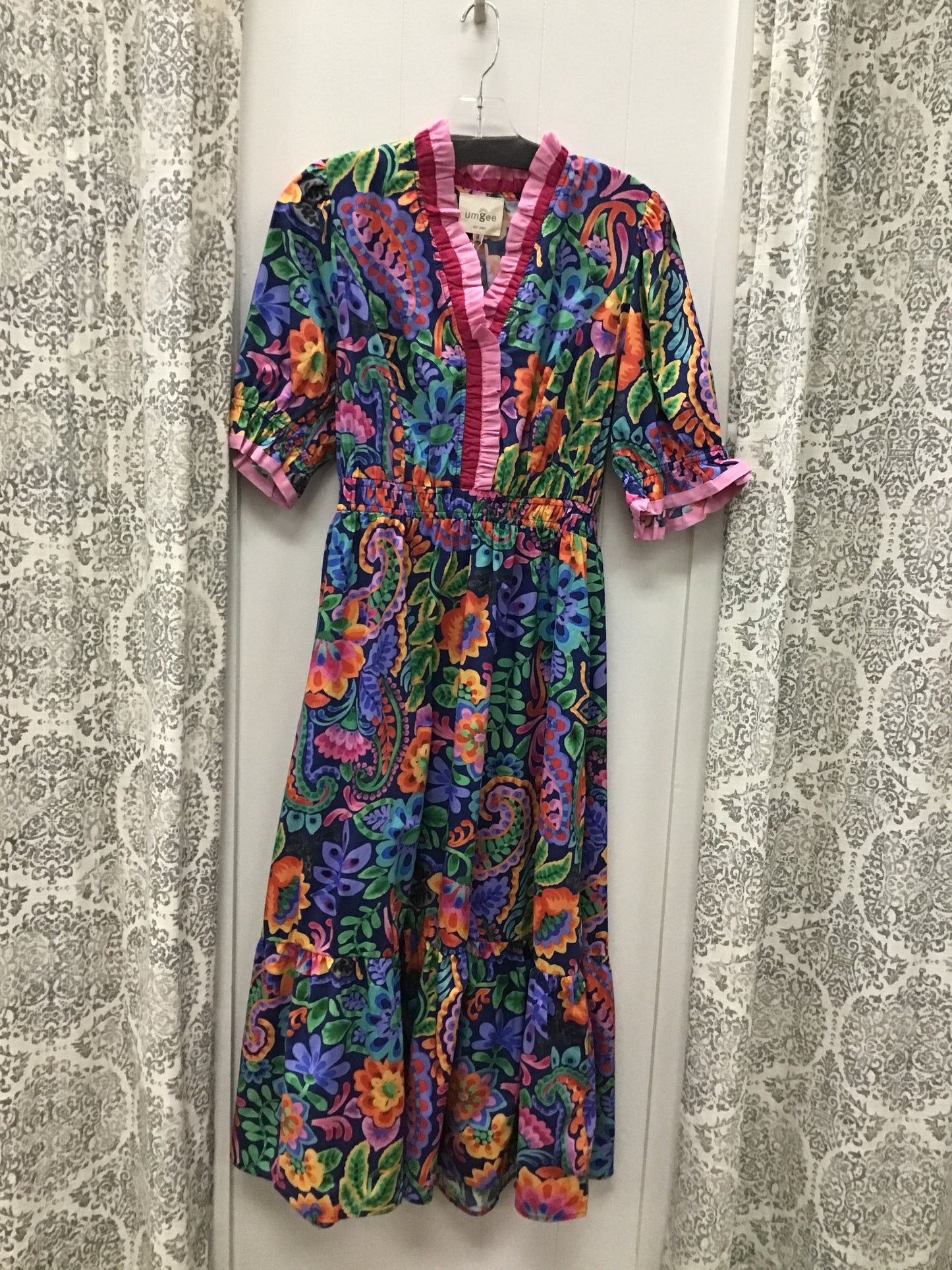 Short Sleeve Floral Print Dress