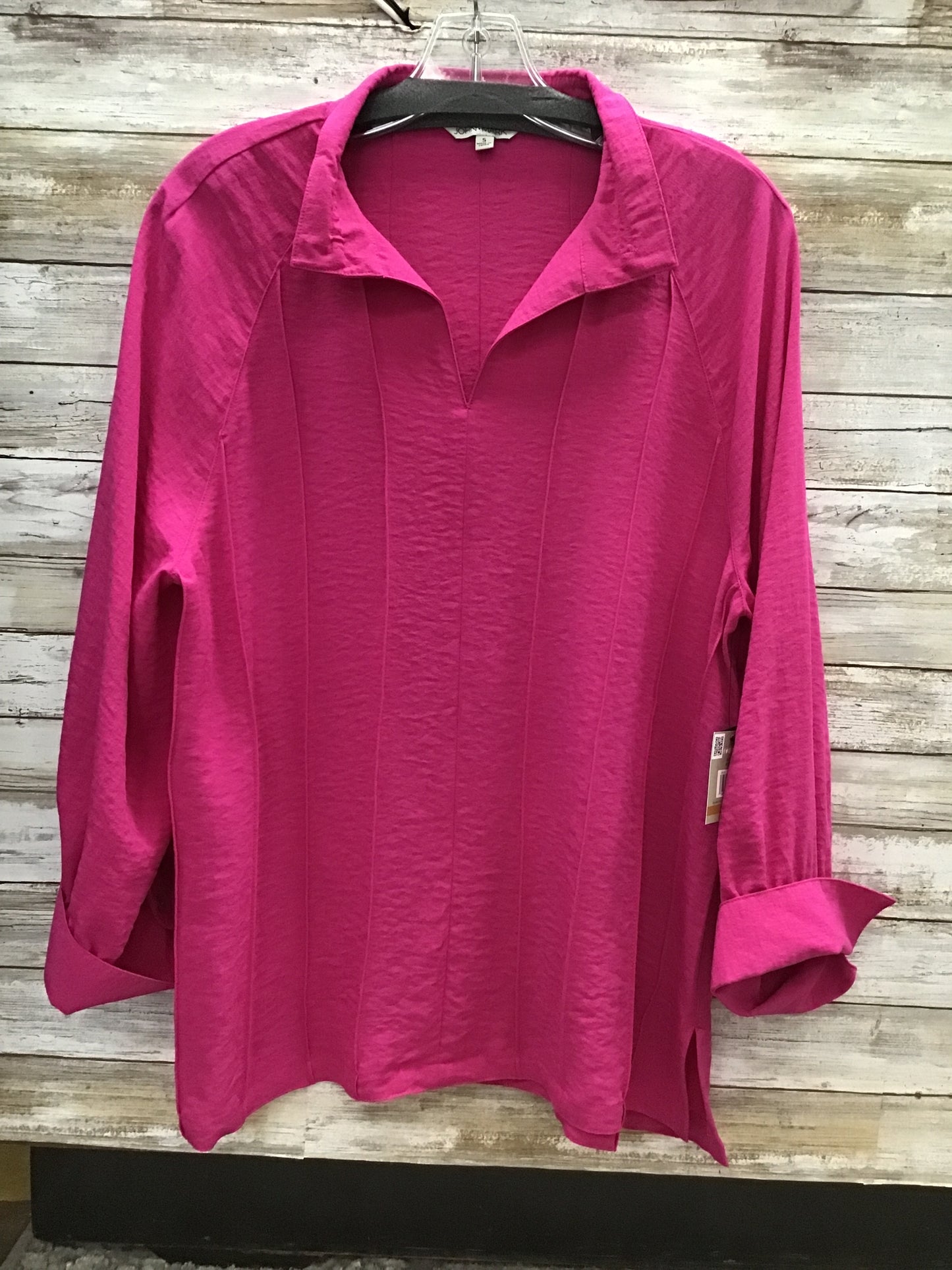 Split Neck Pin Tuck Detail Top