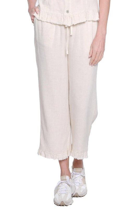 Drawstring Elastic Crop Pant