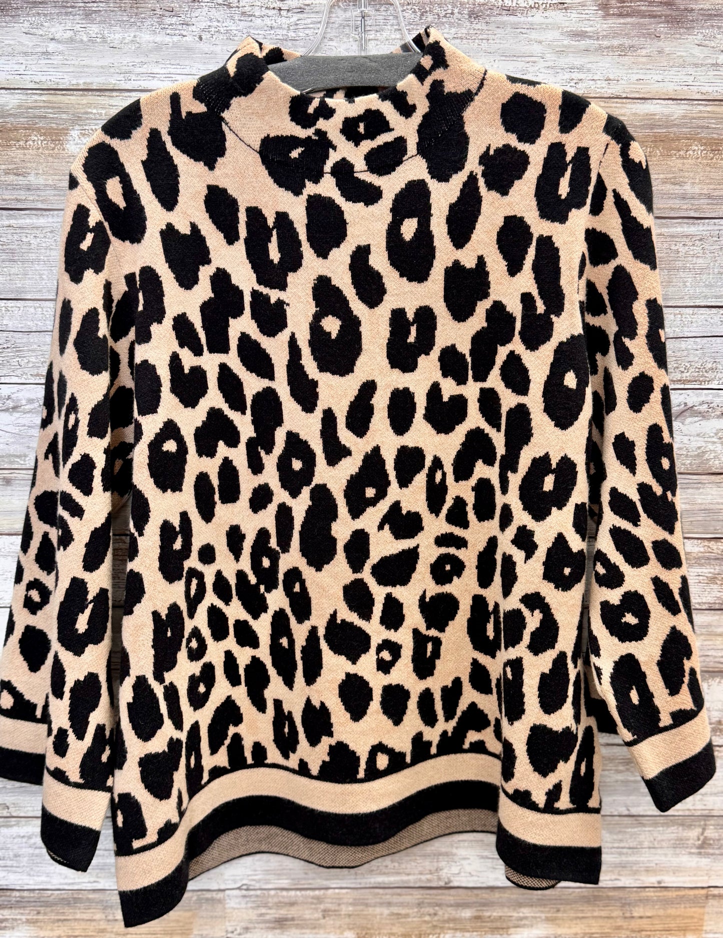 Leopard Mock Neck Sweater