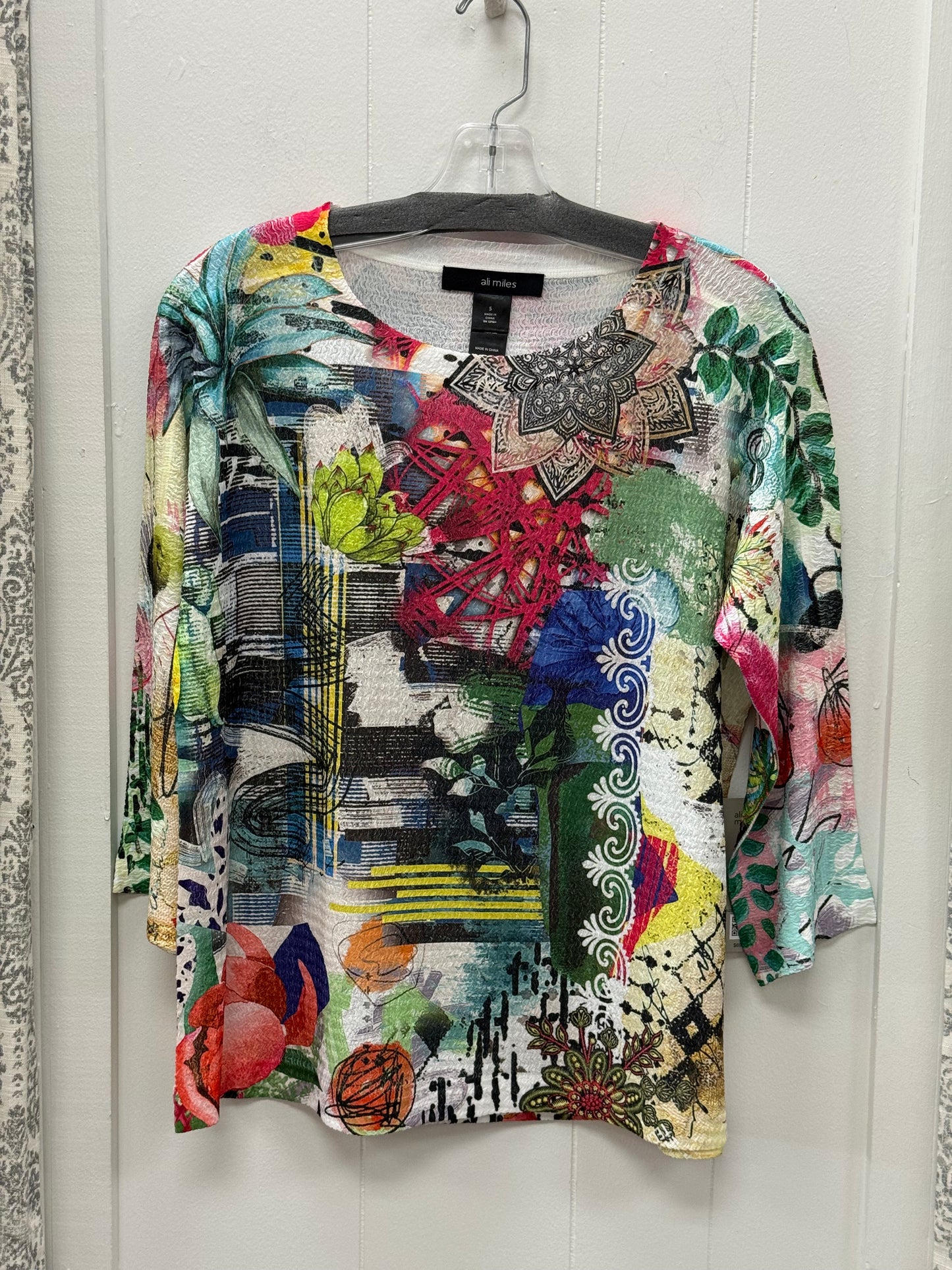 Printed Textured Knit Top