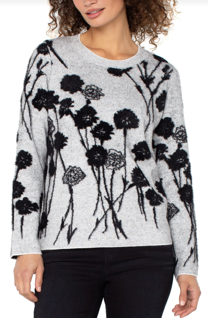 Floral Crew Neck Sweater