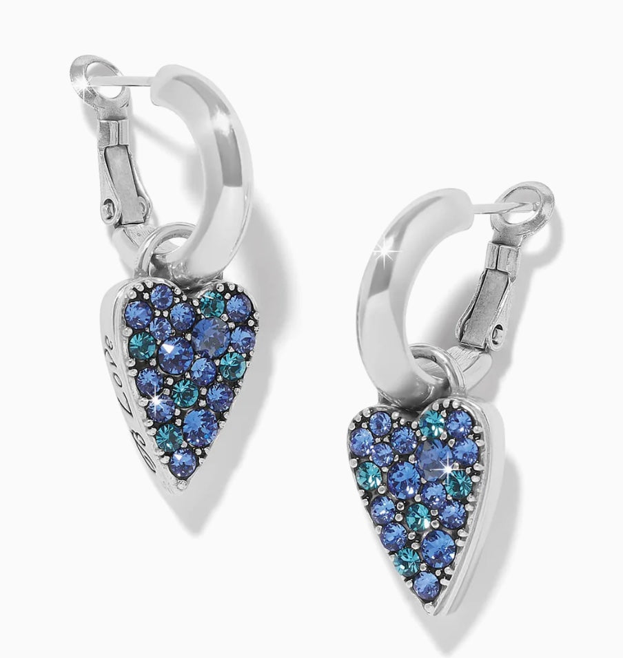Love Messages B Love Blue Reversible Hoop Earrings