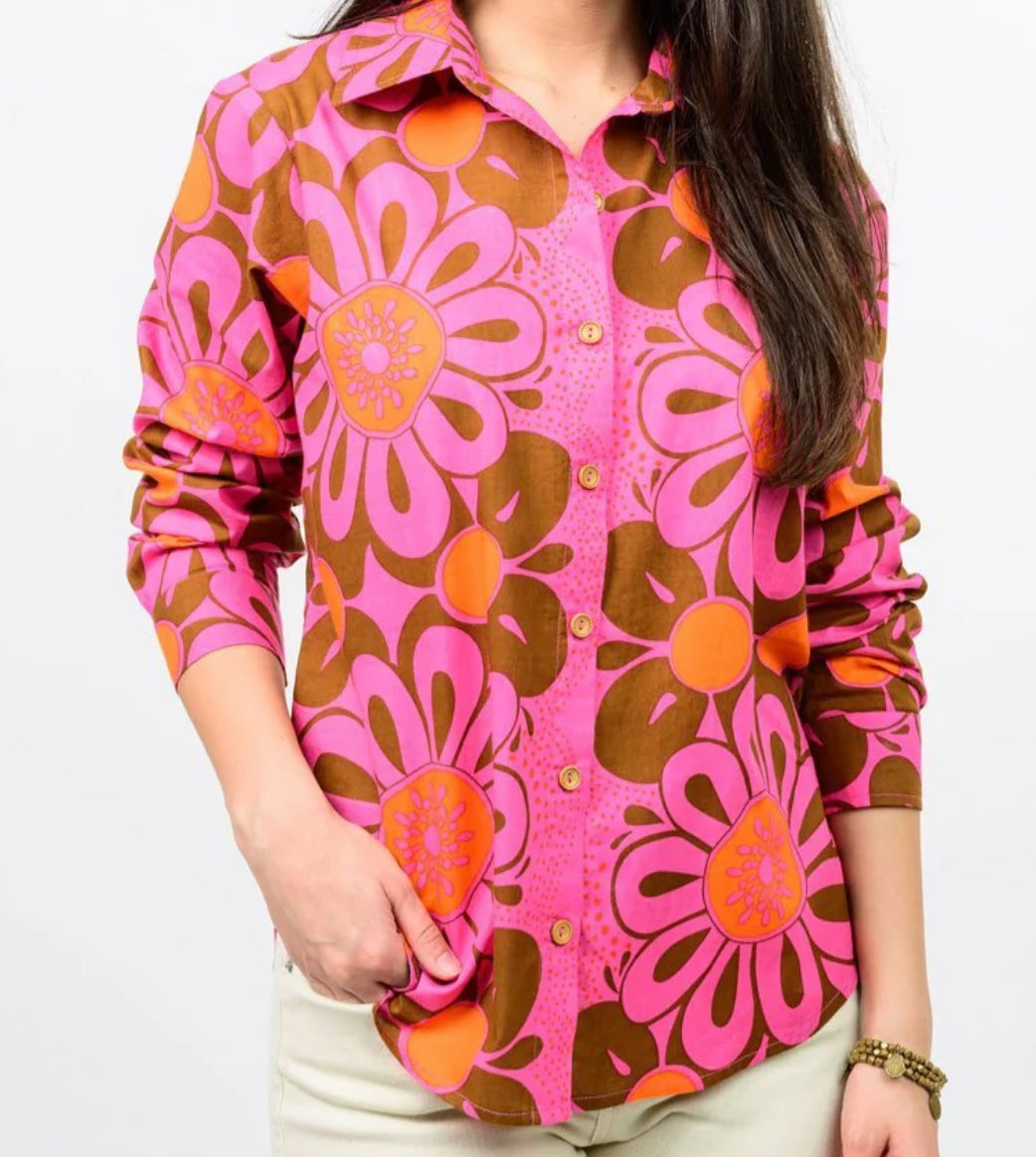 Mod Daisy Camp Shirt