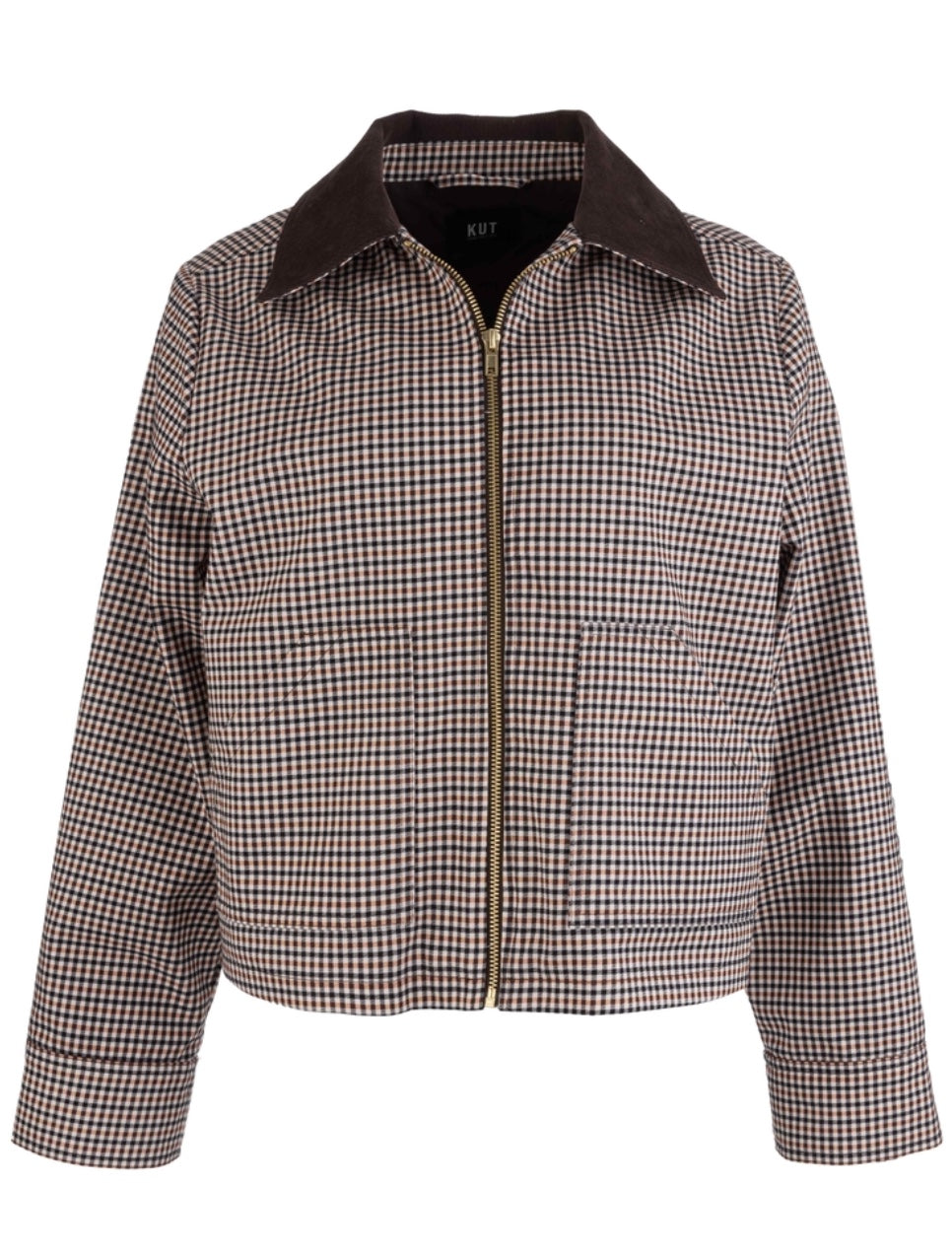 Natalia Zip Front Jacket with Cord Collar
