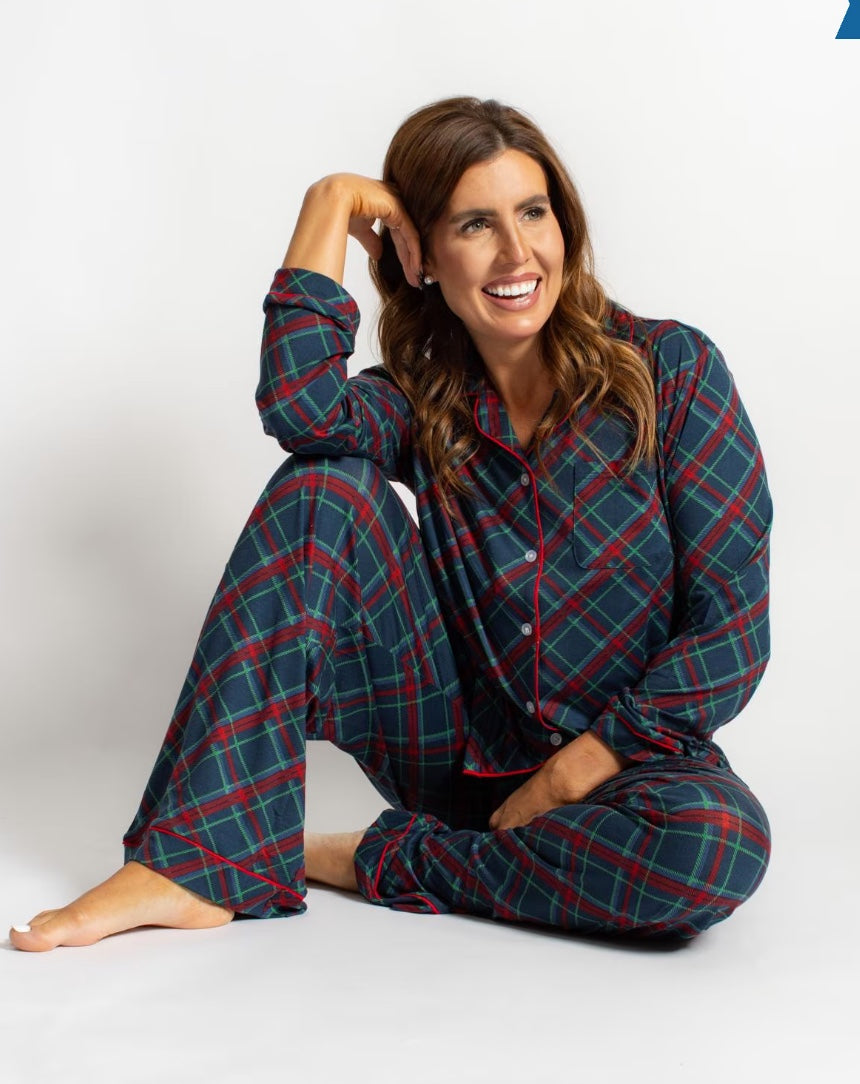 Women Layton Plaid Pj Set