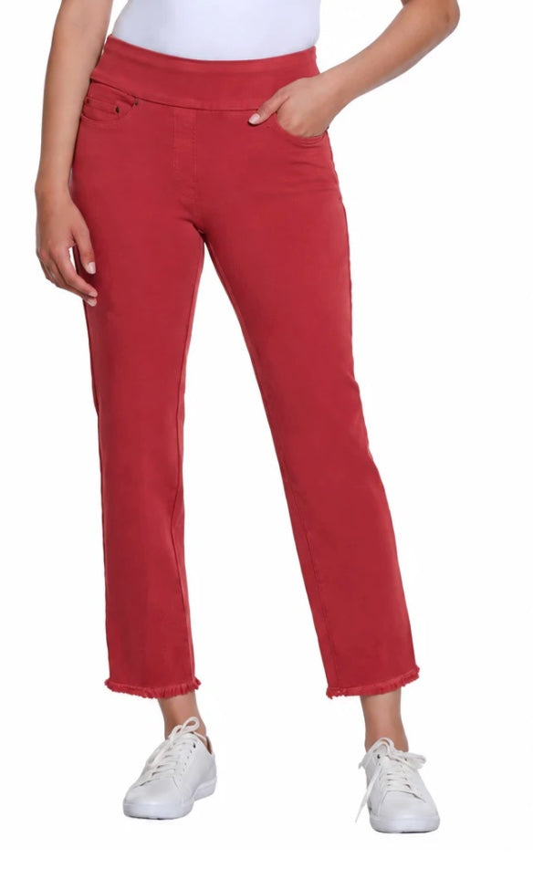 Fringe Hem Ankle Pant
