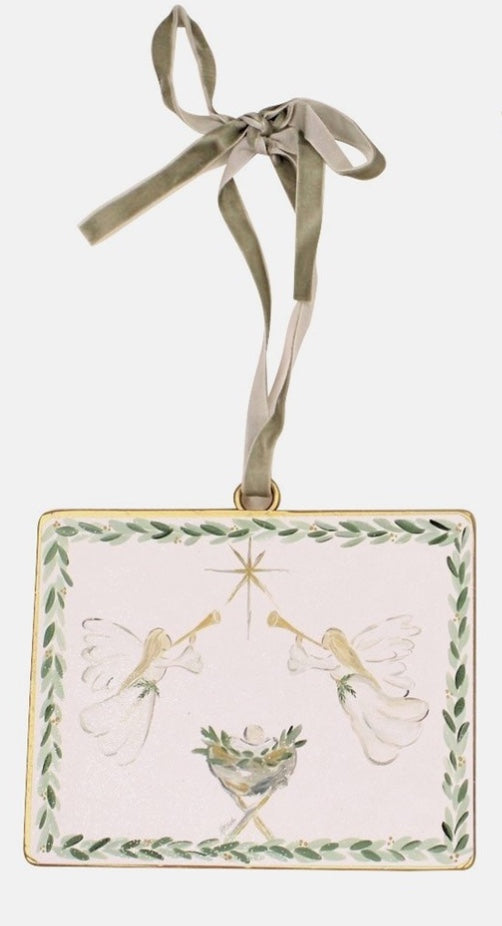 Metal Disc Manger Ornament