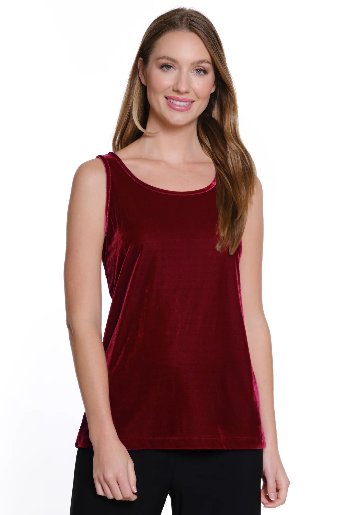 Velvet Knit Scoop Neck Tank