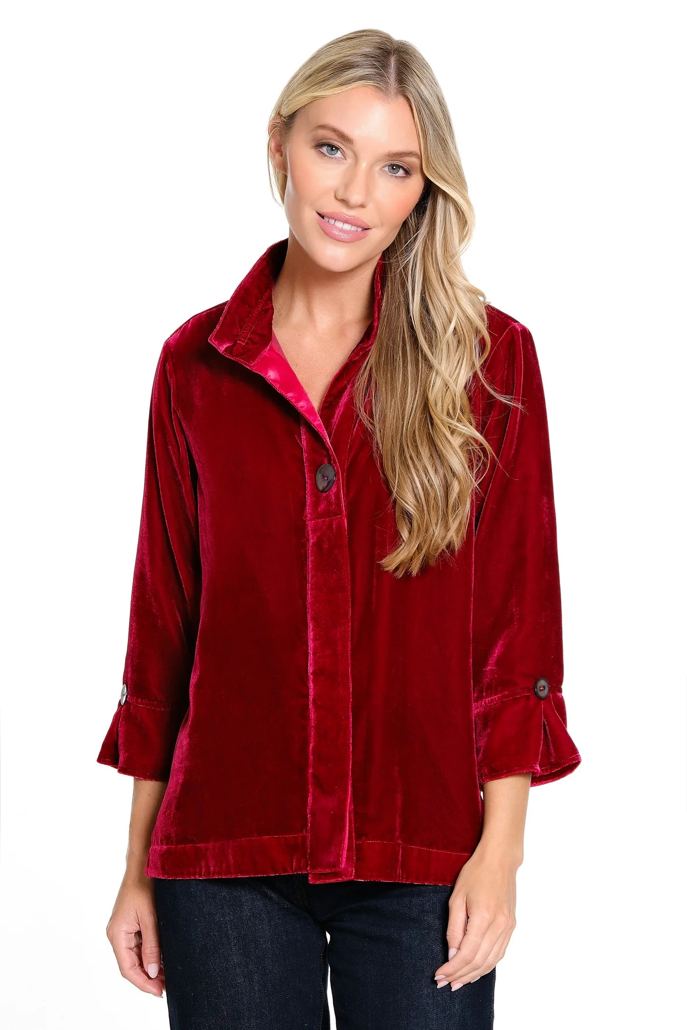 Velvet 3/4 Sleeve Top