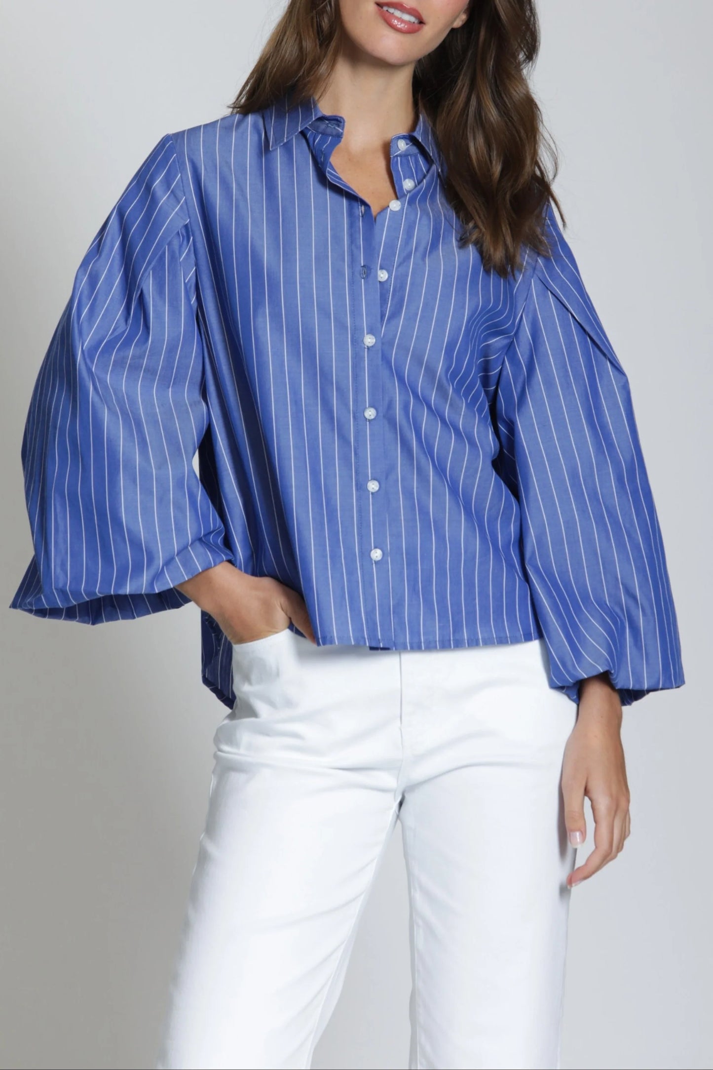 Striped Long Sleeve Button Up