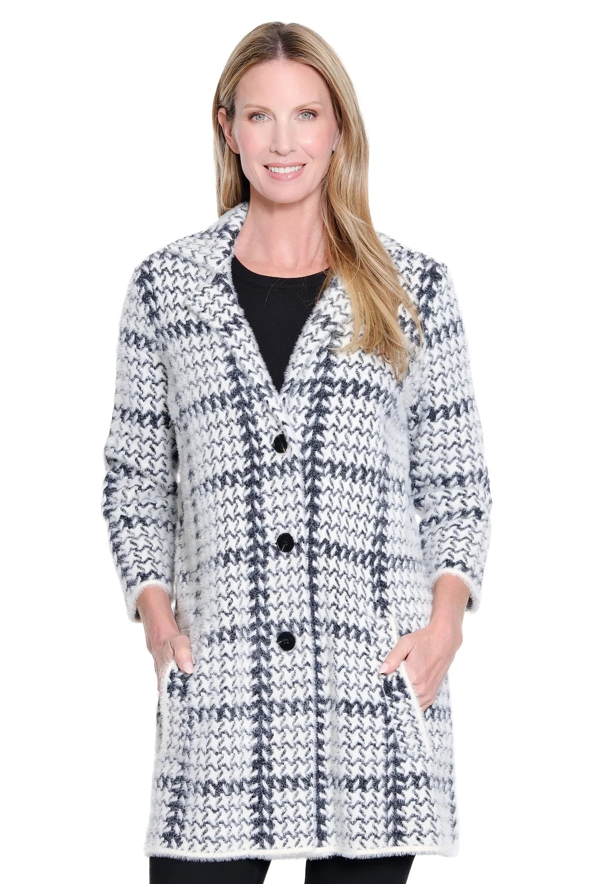 3/4 Sleeve Long Sweater Cardigan