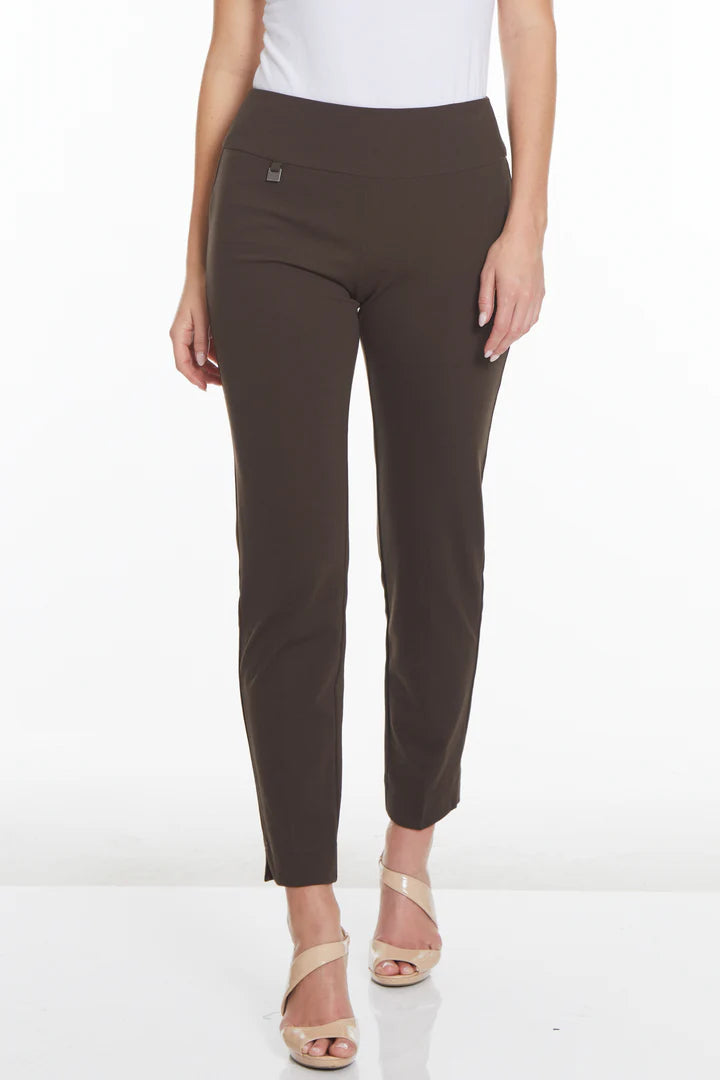 Wide Band Elastic Waist Ankle Pant
