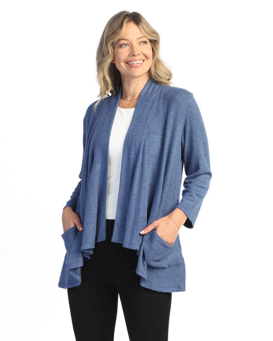 Span Brushed Cardigan w/ Pockets