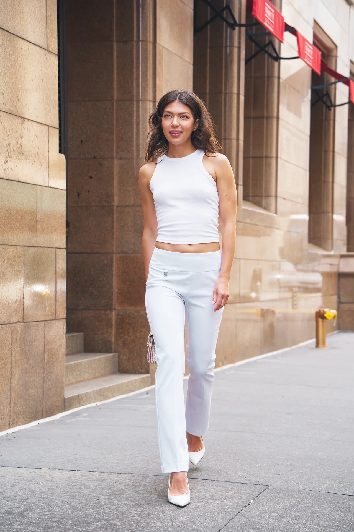 Wide Band Elastic Waist Pant
