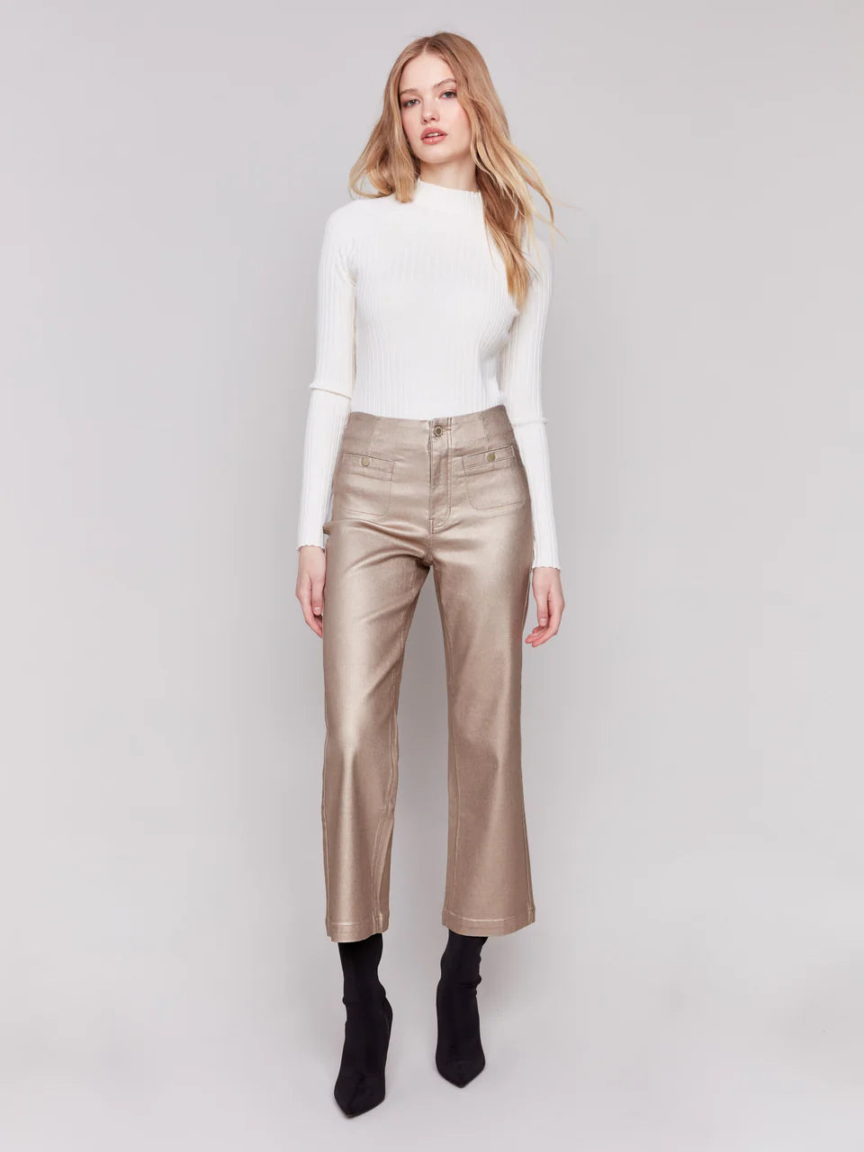 Shinny Flare Leg Pant
