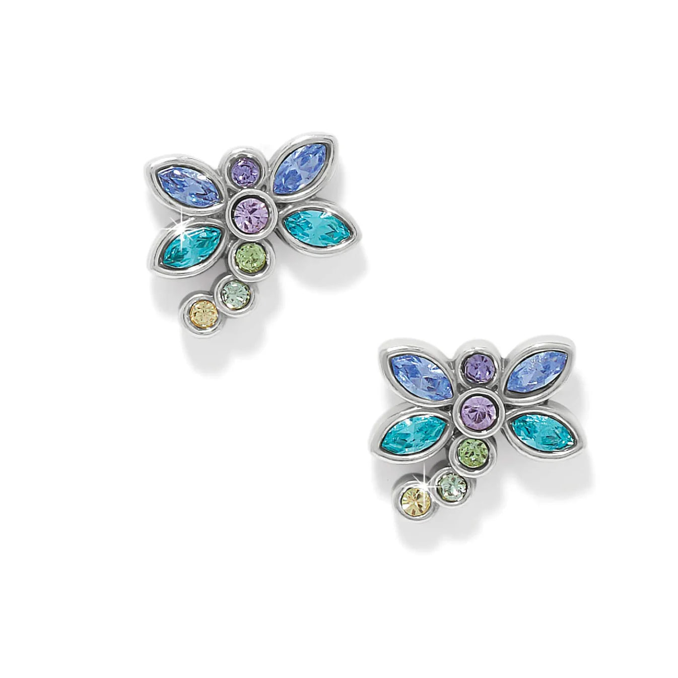 Enchanting Gem Dragonfly Post Earring