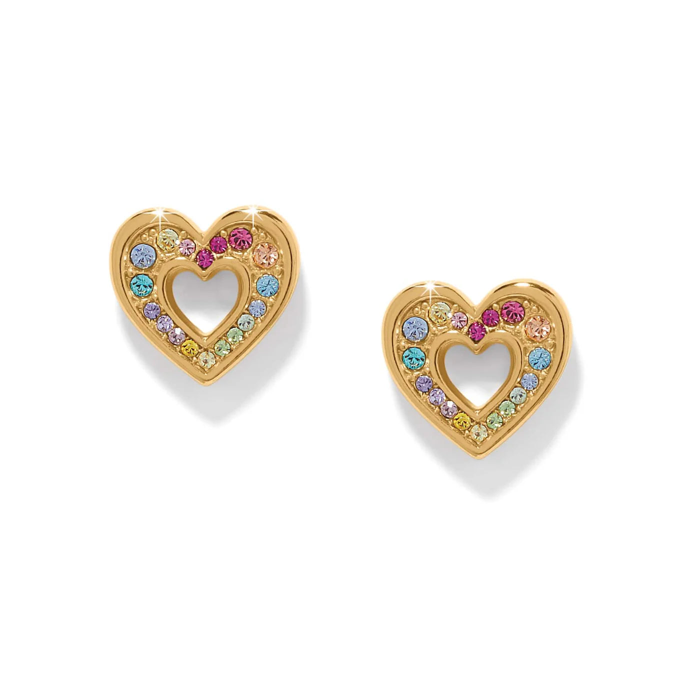 Enchanting Gem Heart Post Earring