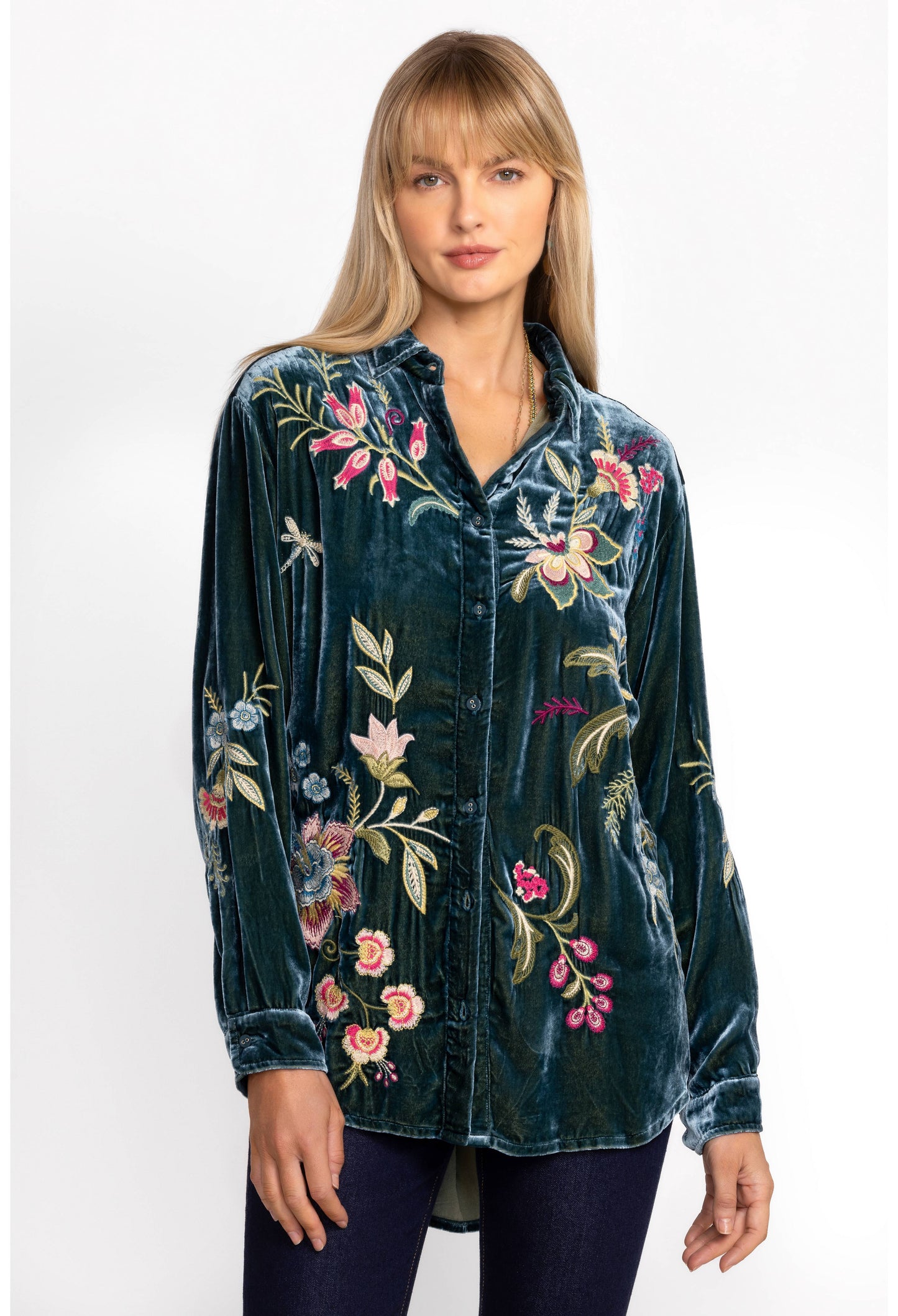 Velvet Oversized Shirt - Julianna