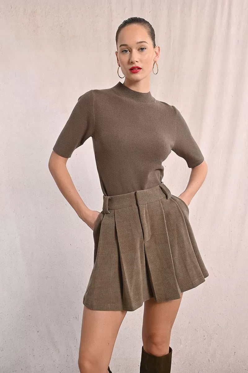 Short Sleeve Knitted Sweater