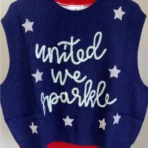 United We Sparkle Sweater Tank Top