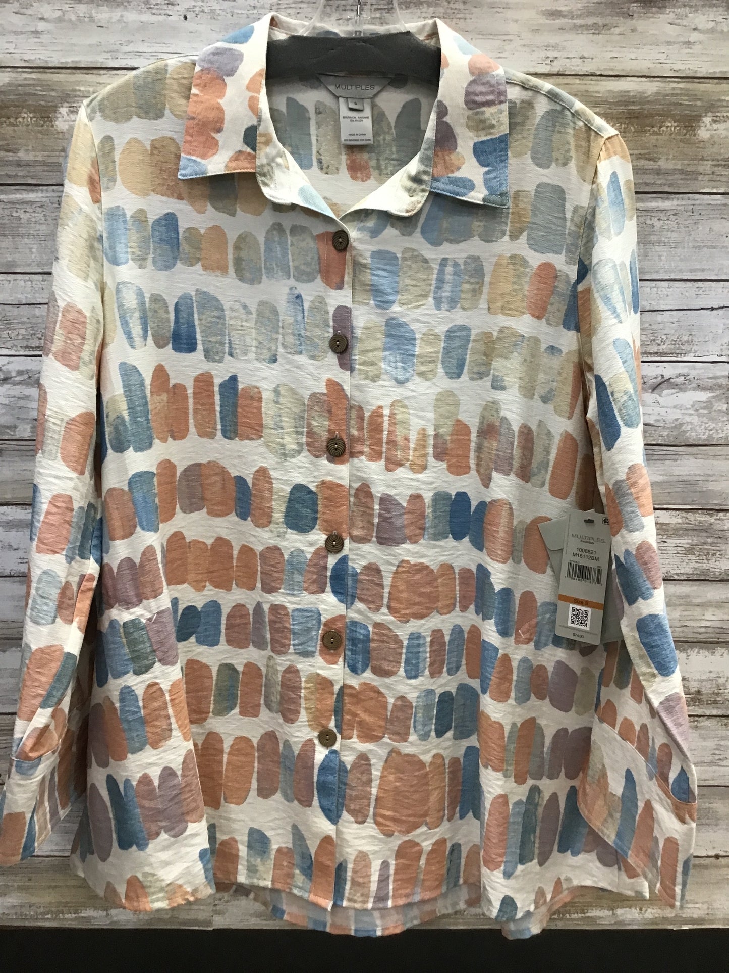 3/4 Sleeve Turn Up Cuff Shirt