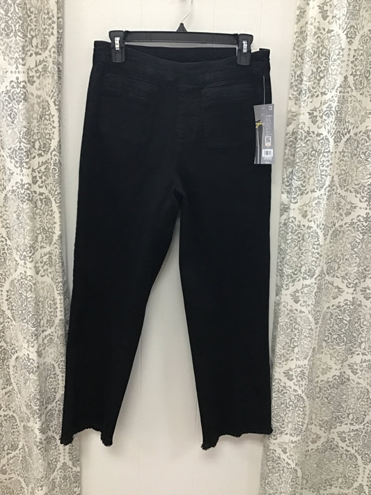 Fringe Hem Wide Leg Crop Jean
