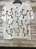Maroon & Grey Field Goal Tee