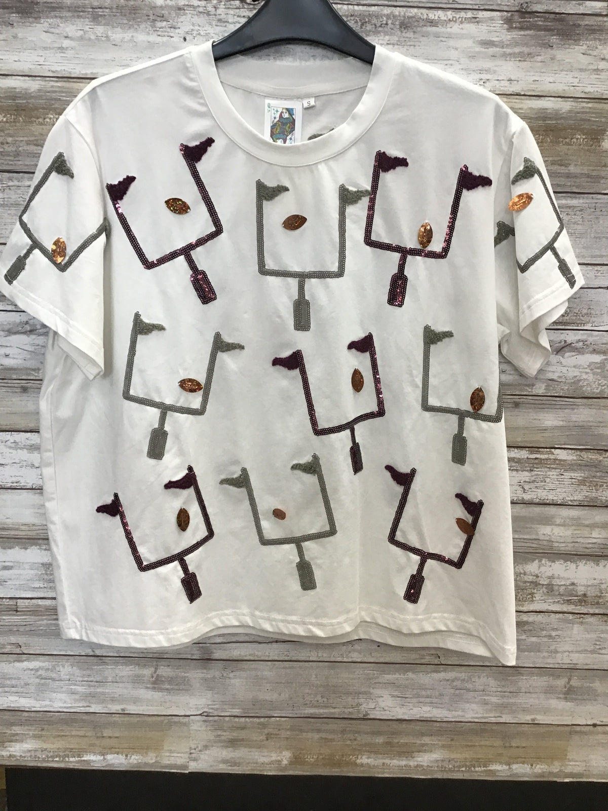 Maroon & Grey Field Goal Tee